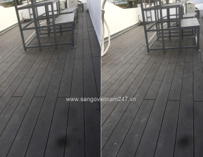 Sàn gỗ nhựa WPC ngoài trời - Nhà tư nhân ở Q.10.