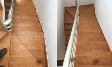 Sàn gỗ Glomax G126 ốp cầu thang - Quận 3.